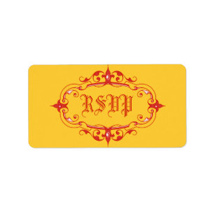 Eleganter Rahmen Adressaufkleber