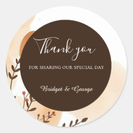 Eleganter Rahmen für Wasserfarben Runder Aufkleber