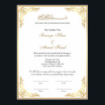 Eleganter Rahmen-Nikah-Vertrag Poster<br><div class="desc">Das Nikah Contract Poster, ein exquisites Kunstwerk, das Eleganz und Tradition verbindet. Dieses Poster zeichnet sich durch einen schönen Rahmen und eine vergoldete Gestaltung aus und ist somit eine atemberaubende Ergänzung zu jeder Zuhause oder einem Büro. Das Nikah Contract Poster erfasst das Wesen der traditionellen Nikah nama, einem Heiratsvertrag zwischen...</div>