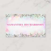 Eleganter Rainbow Holographic Iridescent Silver Ch