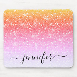 Eleganter Rainbow Unicorn Glitzer Sparkor Mousepad