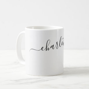 Eleganter Rauch Weiß Farbe Modern Name Personalisi Kaffeetasse