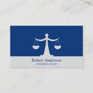Eleganter Rechtsanwalt in Law Scales of Justice Bl Visitenkarte
