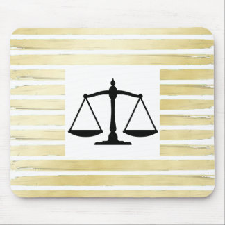 Eleganter Rechtsanwalt, weiß gestrichene Goldfolie Mousepad