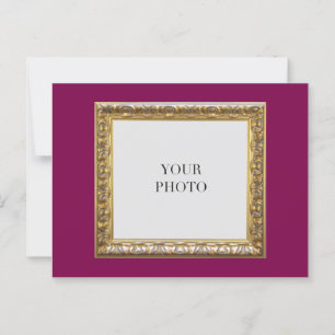 Eleganter Red Personal Foto Frame Postkarte