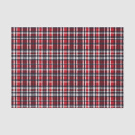 Eleganter Red Tartan Karo Kariert Gemusterte Weihn Seidenpapier