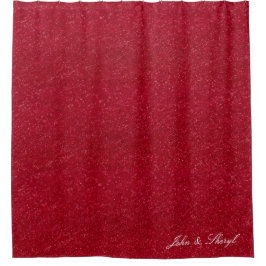 Eleganter Red Velvet Texture Shower Vorhang