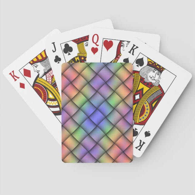 Eleganter Regenbogen-farbige Karte - diagonales Spielkarten (Rückseite)