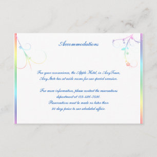 Eleganter Regenbogen-homosexueller Hochzeits-mit Begleitkarte