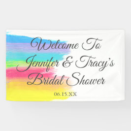Eleganter Regenbogen - persönliche lesbische Brida Banner