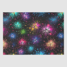Eleganter Regenbogenfeuerwerk auf schwarzem Hinter