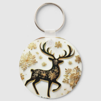 Eleganter Reindeer Weihnachts-Schlüsselanhänger Schlüsselanhänger