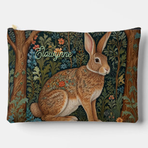 Eleganter retro-boho-Hase Waldflora Zubehörtasche