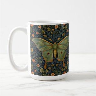 Eleganter retro-boho-mondfalter botanisch  kaffeetasse