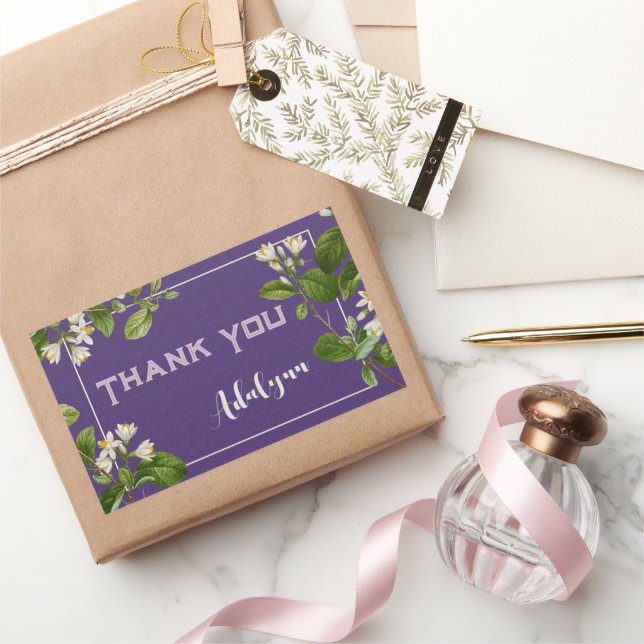 Eleganter Retro-Individuelle Name Text-Geschenk-Vi Rechteckiger Aufkleber (Schenken)