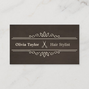 Eleganter Retro-Schere Friseur-Stylist-Friseurlade Visitenkarte