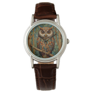 Eleganter Retrouschus boho bohemianischer Wald grü Armbanduhr