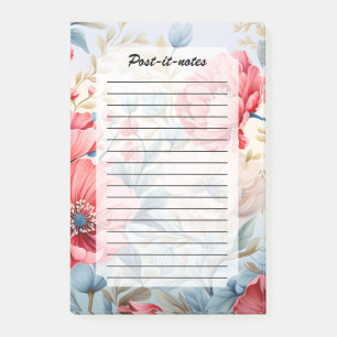 Eleganter Romantischer Blumenbotanischer Garten Post-it Klebezettel