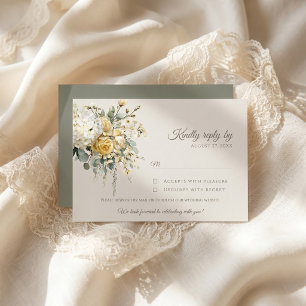 Eleganter Romantischer Blumengarten RSVP Karte