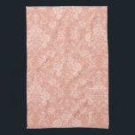 Eleganter Romantischer Chic Floral Damask Peach Geschirrtuch<br><div class="desc">Elegantes,  Vintag inspiriert Blumendstaubdesign mit schick monochromen,  hellen und dunkelpastellfarbenen Blume,  grünen Rollen und Taschen von zarten Lakebändern. Dieses Muster ist nahtlos und kann nach oben oder unten skaliert werden.</div>