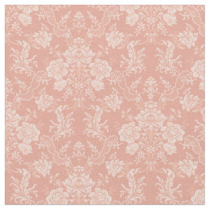 Eleganter Romantischer Chic Floral Damask Peach Stoff