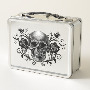 Eleganter, romantischer Goth Metall Brotdose