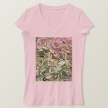 Eleganter Romantischer Hydrangea Garden V-Neck