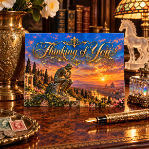 Eleganter romantischer italienischer Sonnenunterga Postkarte