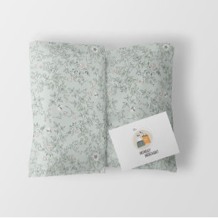 Eleganter romantischer Vintage-Blumenmuster Salbei Geschenkpapier