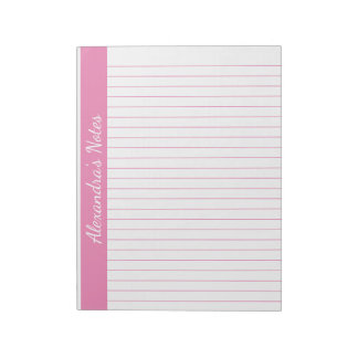 Eleganter rosa 8.5x11 Letter Size Verlassen Vertik Notizblock