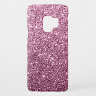 Eleganter rosa abstrakter girly Glitter Burgunders Case-Mate Samsung Galaxy S9 Hülle