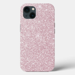 Eleganter, rosa abstrakter trendiger Glitzer C iPhone Hülle