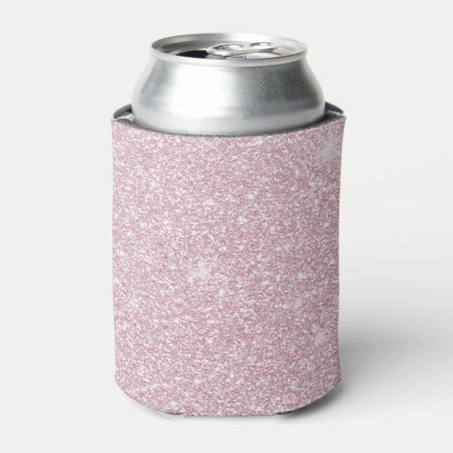 Eleganter, rosa abstrakter trendiger Glitzer Dosenkühler (Kanne Vorderseite)