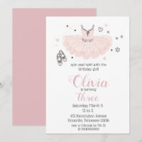 Eleganter rosa Ballerina-Geburtstag