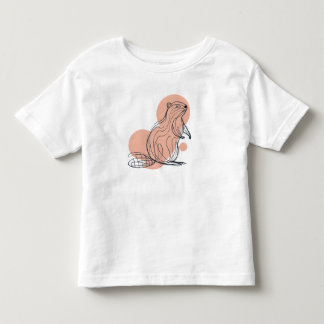 Eleganter Rosa Biber für Kinder | Premium Minimali Kleinkind T-shirt