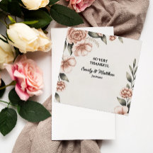 Eleganter rosa Blume Designer Danke Karte