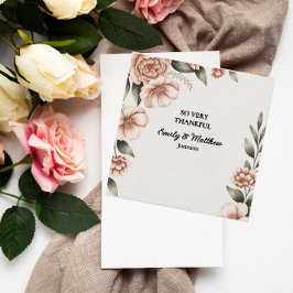 Eleganter rosa Blume Designer Danke Karte