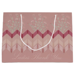 Eleganter rosa Blumendesigner Große Geschenktüte