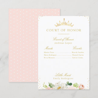 Eleganter Rosa Blumenhof Einladung