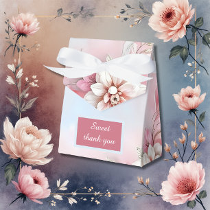 Eleganter rosa Blumenrahmen Weich Pastellfarben Ho Geschenkschachtel