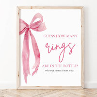 Eleganter Rosa-Bow rät wie viele Rings-Spiel