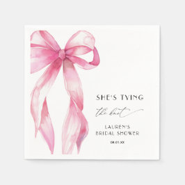 Eleganter rosa Bow verbindet das Brautparty des Kn Serviette