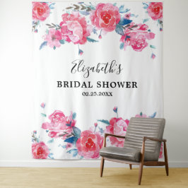 Eleganter Rosa Brautparty Foto Hintergrund Wandteppich