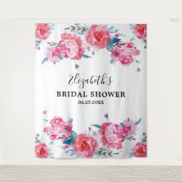 Eleganter Rosa Brautparty Foto Hintergrund Wandteppich