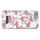 Eleganter rosa Flamingo Dalmatiner Dots Personalis Case-Mate iPhone Hülle (Rückseite Horizontal)