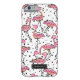Eleganter rosa Flamingo Dalmatiner Dots Personalis Case-Mate iPhone Hülle (Rückseite)