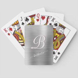 Eleganter, rosa, gebürsteter Name des Metalls Spielkarten