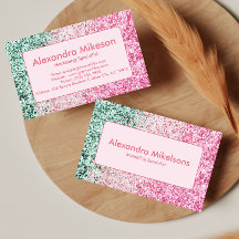 Eleganter Rosa Glitter Moderne Markenbildung