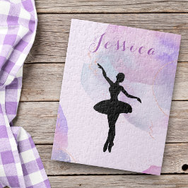 Eleganter Rosa Glitzer Ballettänger Ballerina Name
