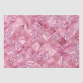 Eleganter rosa Glitzer Diamantgittermuster Seidenpapier
